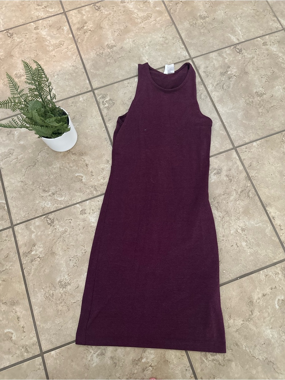 BURGUNDY BODYCON MINI DRESS